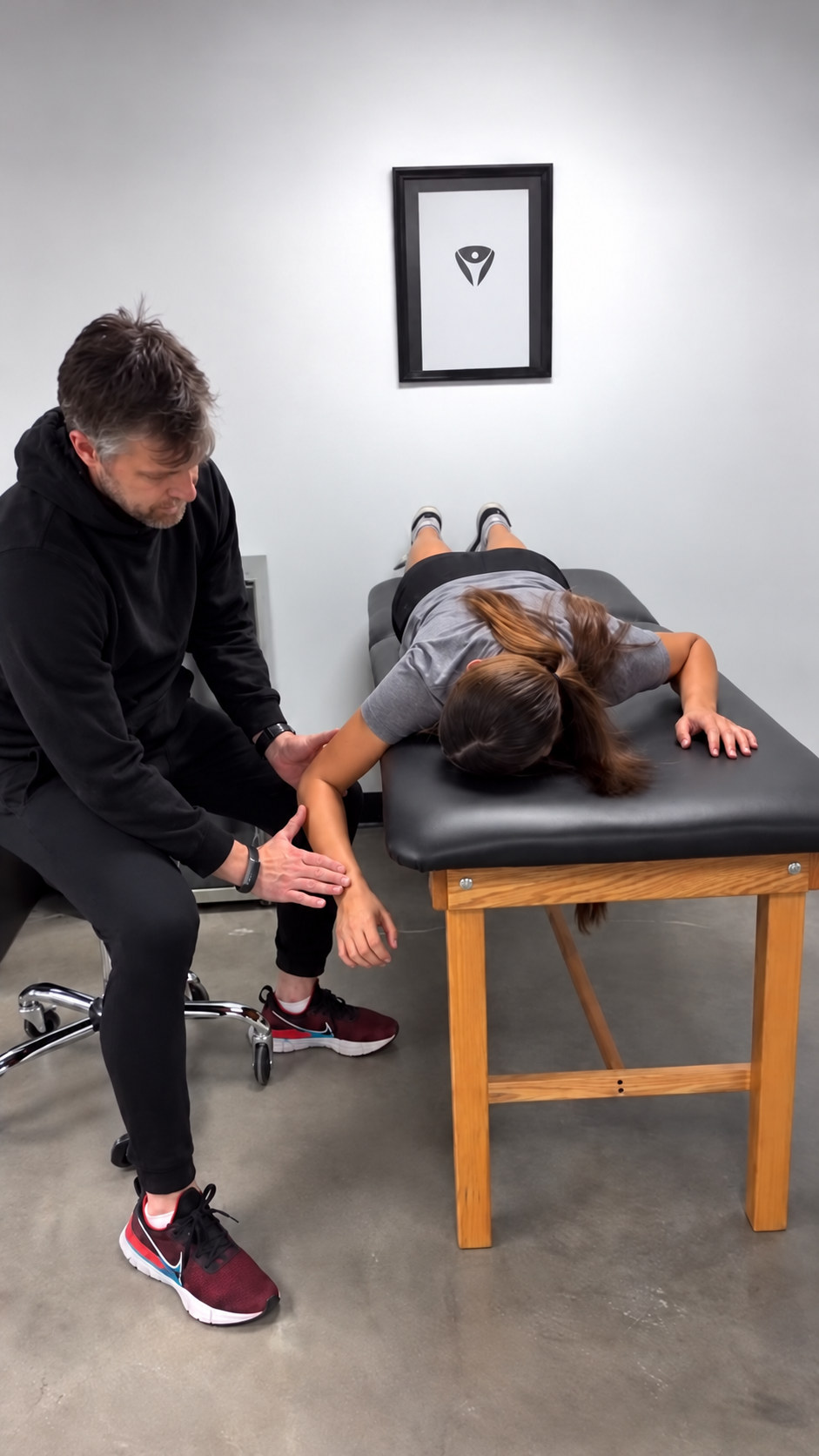 Dr. Matt working with a person during a physical therapy session